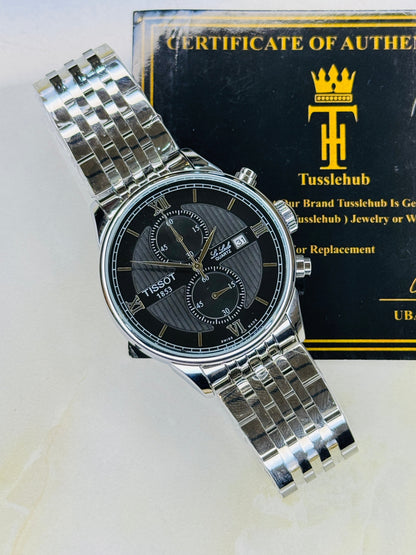Le Lode Silver Chain Chronograph Dial Tissot Watch