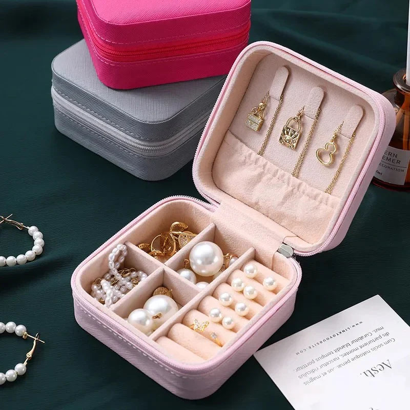 Jewelry Organizer Leather Square Box
