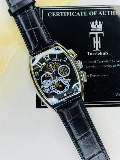 Frank Muller Brown Silver White Chronograph Dial Watch