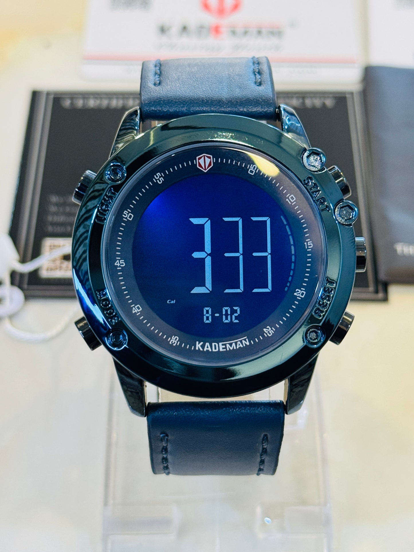 Kademan Tungsten Blue Digital Watch