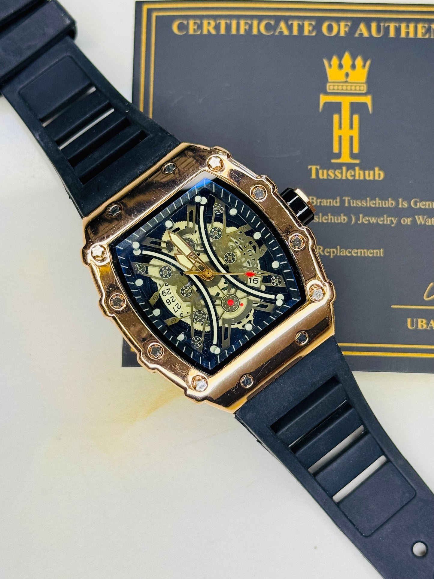 Black Rose Gold Heavy Mille Watch