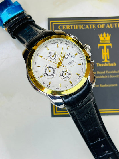 Black White Two Tone Tissot 1853  Special Edition Chronograph Watch