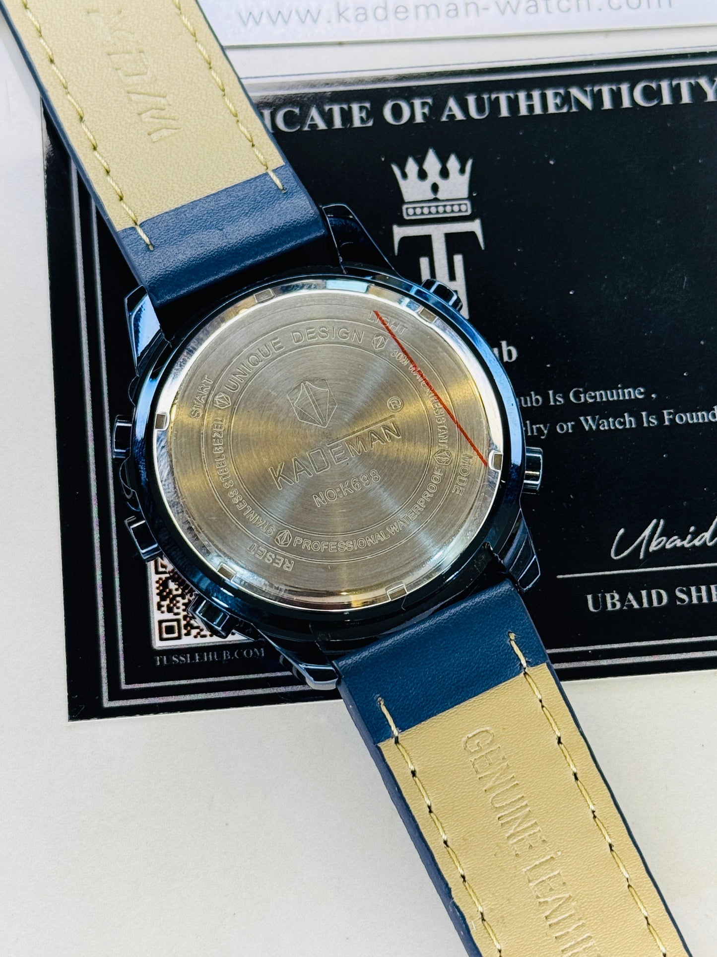 Kademan Tungsten Blue Digital Watch