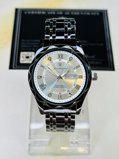 Poedagar Saint Day Date Prism Dial Watch
