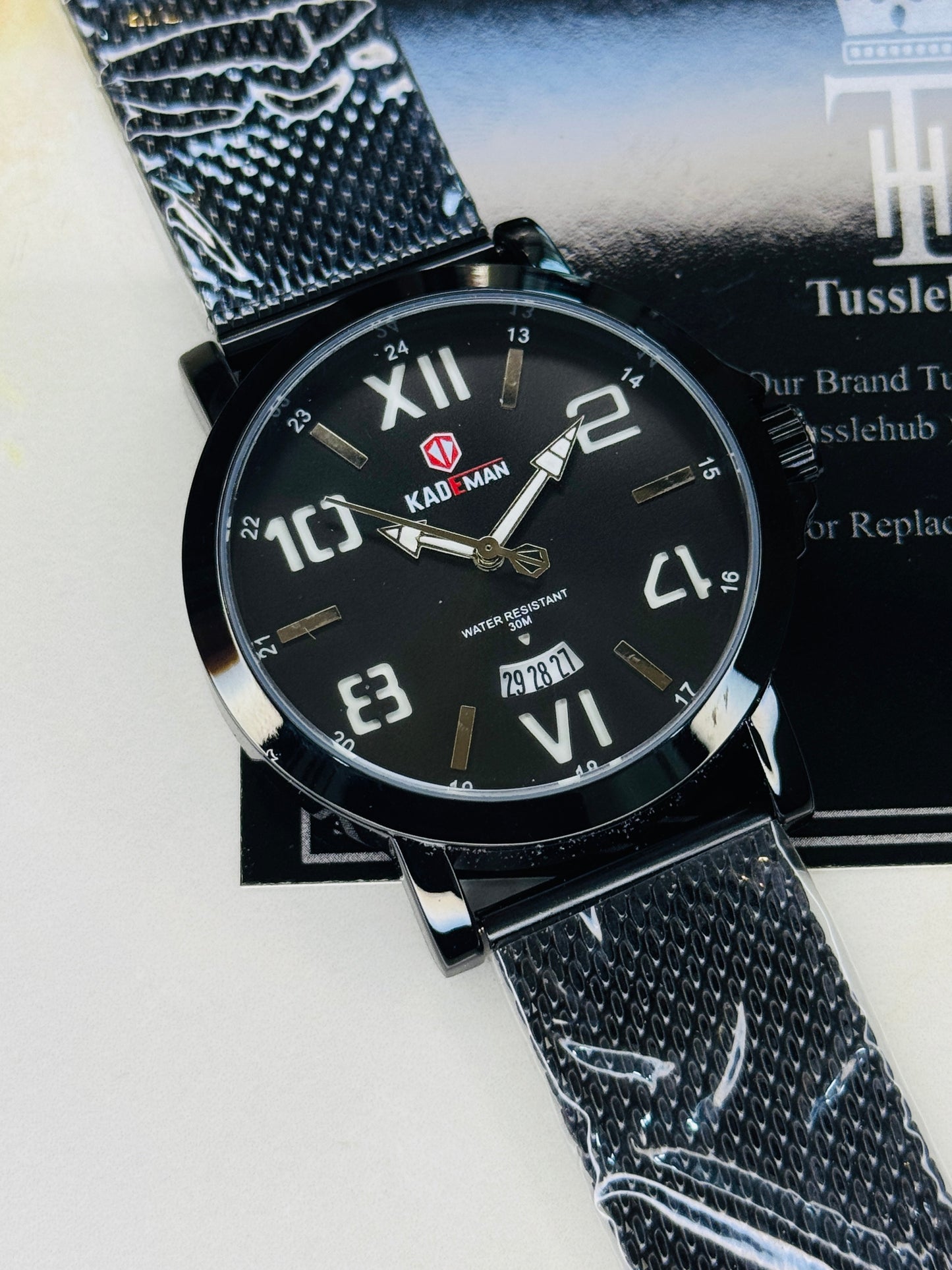 Kademan Black Mesh Premium Watch