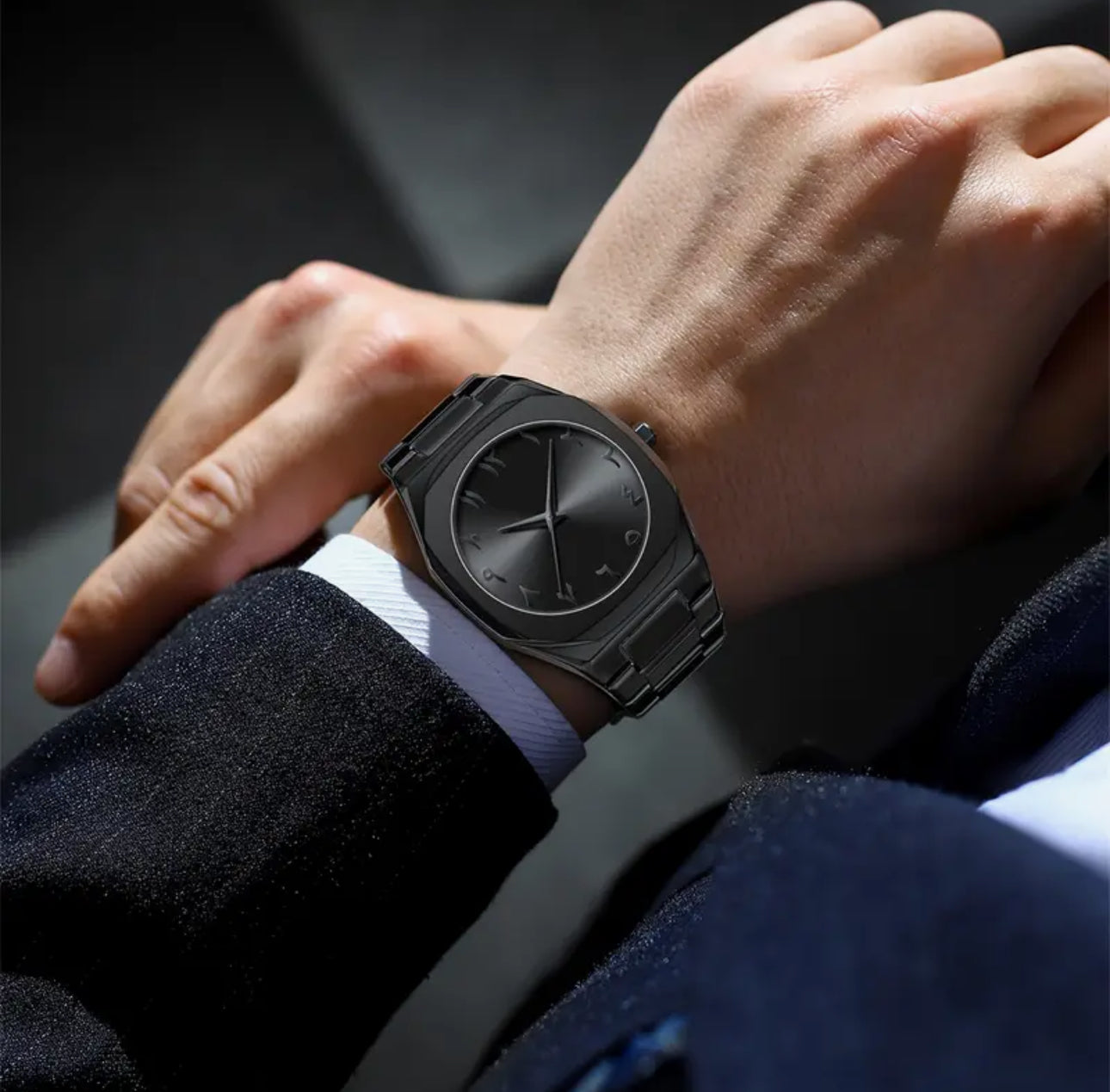 Black Arabic Aura Watch<br> Heavy Weight