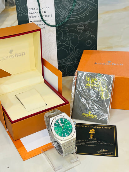 AP Silver Automatic Emerald Dial Super Clone Watch