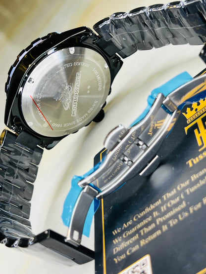 Tag Heur Black Yellow Chronograph Watch