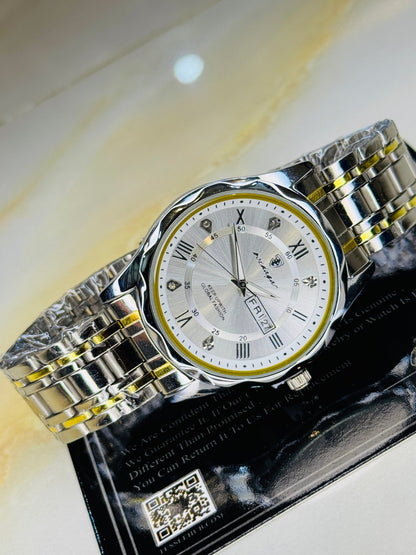 Poedagar Saint Day Date Prism Dial Watch