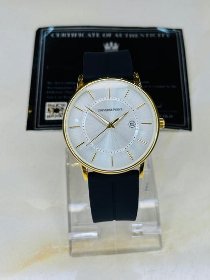Model A Black Gold White Slim Balloon Universe Point Watch