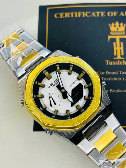 Two Tone G-shock World Time Watch