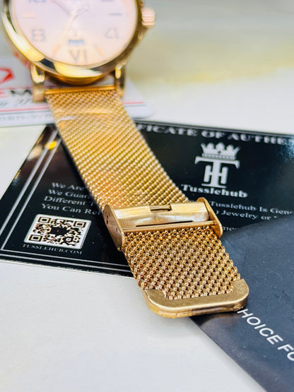 Kademan Rose Gold  Mesh Premium Watch