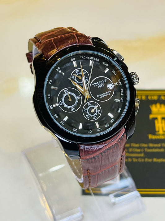 Brown Black Dial Case Tissot 1853  Special Edition Chronograph Watch