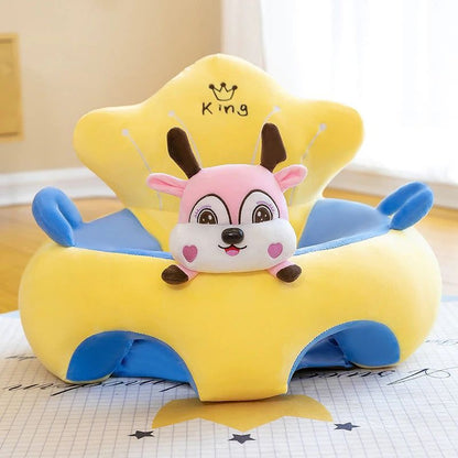 Learn to Sit with Back Support Baby Character Floor Seat with Side Handles