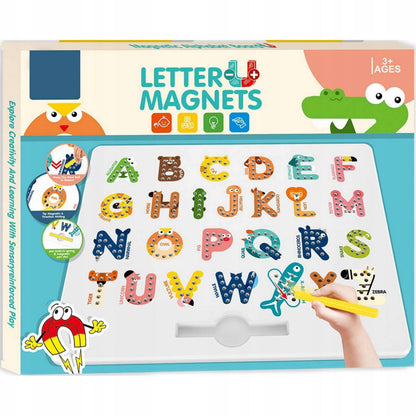 Magnetic Letter Board - 2 In 1 Alphabet Magnets Tracing Board