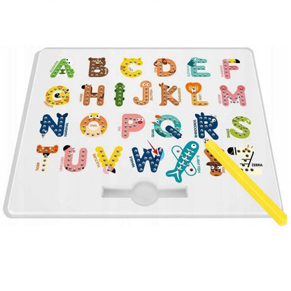 Magnetic Letter Board - 2 In 1 Alphabet Magnets Tracing Board