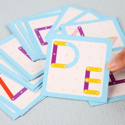 Nail Board Jigsaw Wooden Column Puzzle Blocks