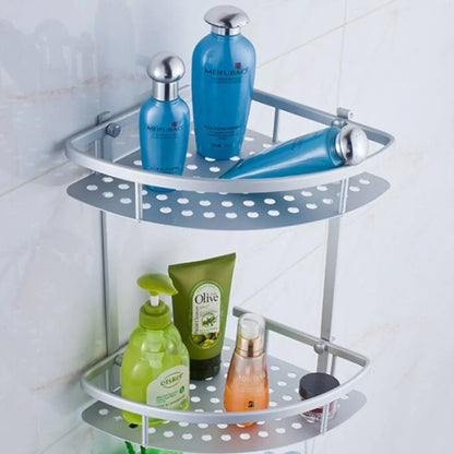 2L Wall-Mounted Aluminum Corner Shelf