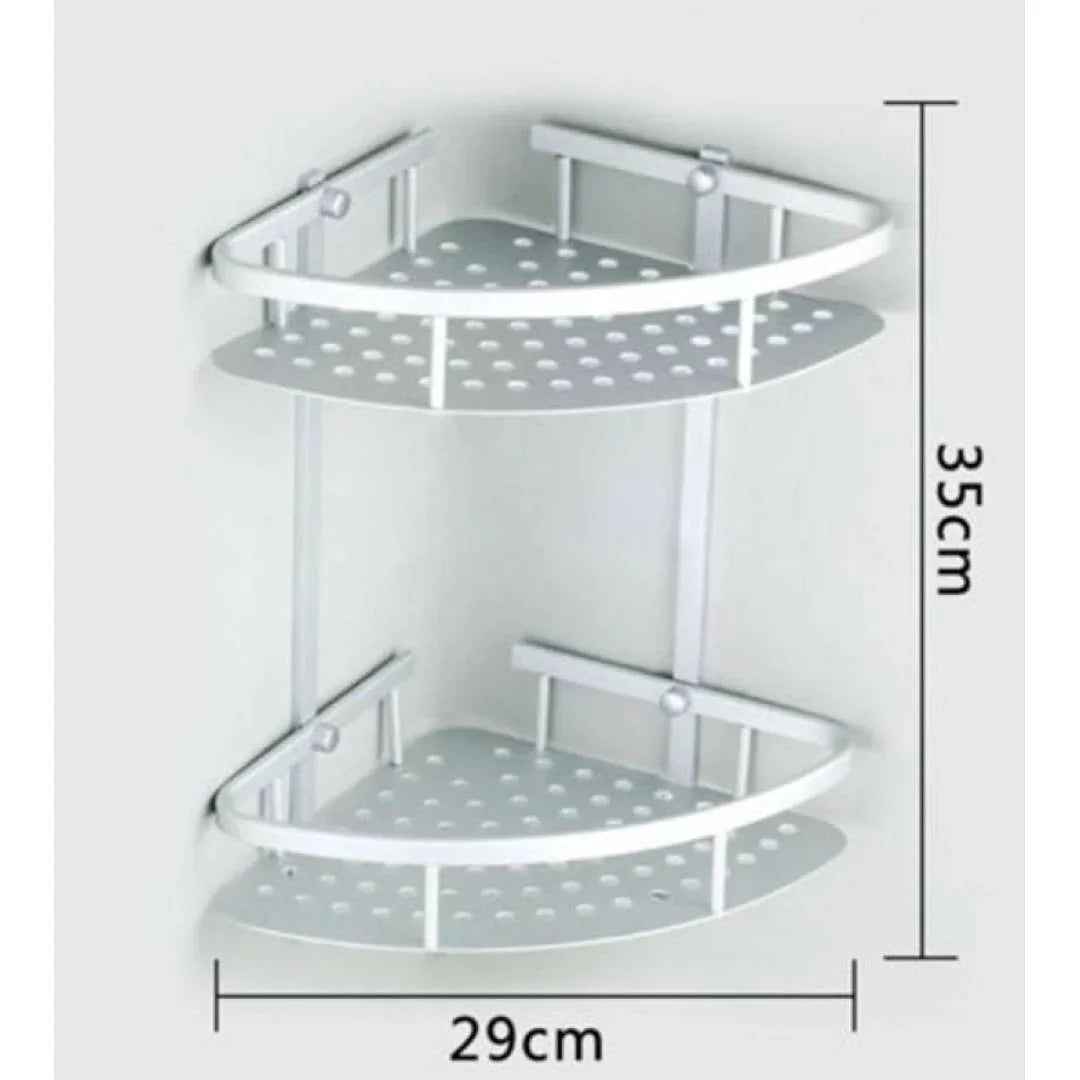 2L Wall-Mounted Aluminum Corner Shelf
