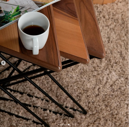 Coffee Table Golden Iron Modern Creative Side Table Apartment Balcony Living Room Bedroom Office Etc.