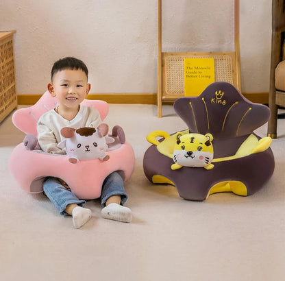 Learn to Sit with Back Support Baby Character Floor Seat with Side Handles