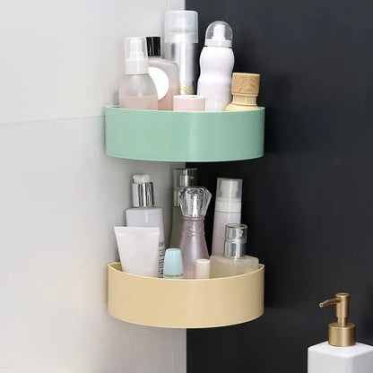Wall-Mounted Plastic Shelf with Drain