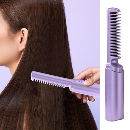 Cordless/Wireless Rechargeable Travel Comb Hair Straightener
