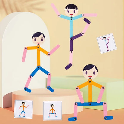 Wooden Flexible Man Puzzle – 48 Patterns