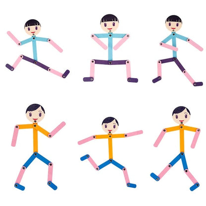 Wooden Flexible Man Puzzle – 48 Patterns