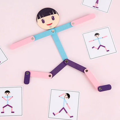 Wooden Flexible Man Puzzle – 48 Patterns