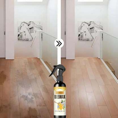 Bee wax furniture polish in easy spray bottle