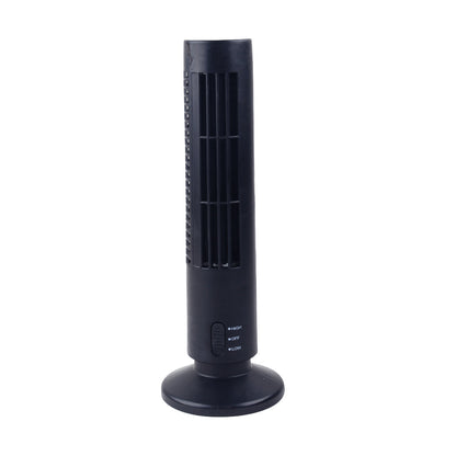 USB Vertical Mini Bladeless Tower Fan 2-Speed Desktop Cooler Air Conditioner