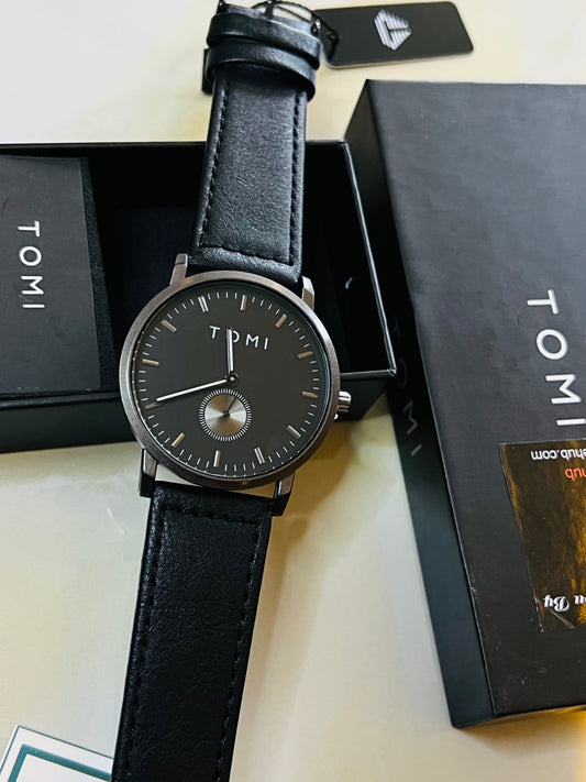 Tomi Down Second Black Dial Watch
