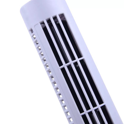 USB Vertical Mini Bladeless Tower Fan 2-Speed Desktop Cooler Air Conditioner