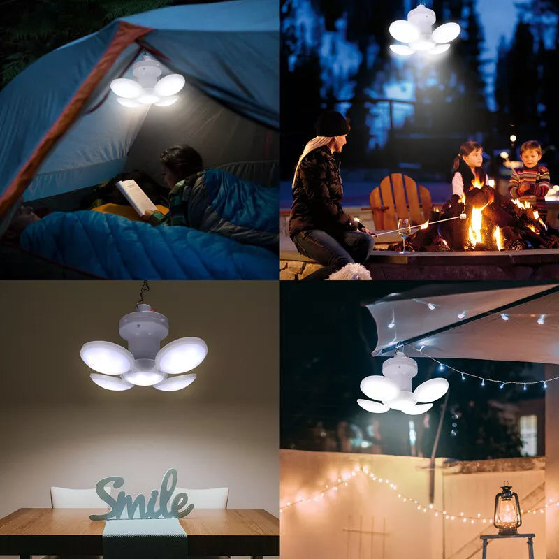 Solar LED Camping Light USB Rechargeable Bulb